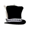 BERETS BLACK VELVET EAR TOP HAT PARTY DECORATION LATTICE BOW EASTER DAYバケツキャップハッピーアダルト