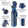 Su Şişeleri Uzspace Spor Su Şişesi BPA ÜCRETSİZ Taşınabilir Sızdır Köpek Şişe Plastik Şişe Ekofili Dış Mekan Gezilmesi 350/500/1000ml YQ240320
