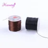 Filets à cheveux 5pcs / lot fil élastique noir rond cristal ligne nylon caoutchouc cordon extensible pour bracelets à cordes collier artisanat bricolage 60m 11m