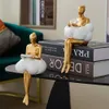 Wolk meisje sculptuur abstracte kunst figuur standbeeld moderne tafeldecoratie huis luxe kamer decor esthetisch ontwerp beeldje ambachten 240314