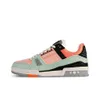 Designer Trainer Sneaker Low Casual Chaussures Hommes Femmes Chaussures En Cuir De Veau Abloh Superpositions ROSE Vert Violet Bleu Extérieur EURO Chaussures De Luxe