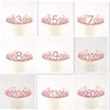 Party Decoration 3-10th 13th 80th Birthday Crown Decorations for Girls Women Happy Headband Wedding Headwear Hair Decor