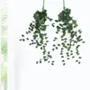 Dekorative Blumen, 2 Stück, künstliche Efeu-Rebe, Hängegirlande, gefälschte Pflanze, Hausgarten-Dekoration, Wandhintergrund, Blumenstrauß