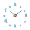 壁の時計ファッションdiyアクリルミラークロックモダンなビッグクォーツウォッチ静物リビングルームホームデコレーションステッカー針