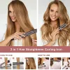 Irons 2 i 1 Flat Iron Curler Twist Professional Dual Voltage Tourmaline Ionic Ceramic Hair Startener