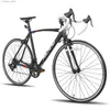 Bicicletas Ride-Ons EUA Frete Grátis HILAND Road Bike14 Velocidades Leve Quadro de Alumínio 700C Bicicleta de Corrida para Homens Mulheres Adulto Bicyc L240319