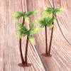 Dekorativa blommor Mini Plastic Decoration Craft Leaf Fake Artificial Plants Coconut Palm Tree Micro Landscape Miniature