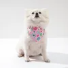 Abbigliamento per cani Bandane triangolari regolabili Cucciolo di animale domestico Sciarpa di gatto Bandana Collare Collo Cani Gattino Asciugamano per saliva PU Papillon