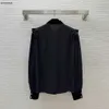 Marka Gömlek Tasarımcı Bluz Kadın Gömlek Bahar Kadınları Moda Logosu Uzun Kollu Taban Gömlek Tarihli Zarif bluzlar Mar 16