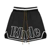 Shorts Mens Rhude Designer Short Men Summer Snabbtorkning av andnätmoder Taksträngstrandkläder Löst sportshorts för män