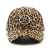 Ball Caps Leopard Print Fashion Minimalist Curved Brim Baseball Cap Outdoor Street Sports Sunscreen Windproof Sunshade Pendant Hat