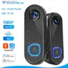 Sonnettes vidéo Sonnette WiFi sans fil extérieure sonnette caméra AC DC alimentation 1080P vidéo sonnette téléphone étanche IP65 Alexa Google HomeY240320