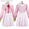 Cosplay Anime Costumes Jag är din syster nu! Cosplay Oyama Mahiro Come Cute Girl Pink Long Shirt Tight Fit Anime Daily Lolita klänning.