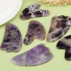 Roller Amethyst Jade Roller Gua Sha Set Hautpflege Massagegerät für Gesicht Schönheit Guasha Gouache Schaber Gesichts Roller Massage Körper abnehmen