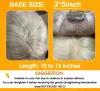 Stuk Volledige Glans Haar Topper 3*5 inch Een Stuk Clip Haar Gratis Deel Mono Basis Onzichtbare Blonde Kleur Machine Remy Menselijk Haar Voor Vrouwen