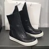 Freizeitschuhe Herbst Winter Mode Stiefel Doppelreißverschlüsse mit klobigem Boden Höhe zunehmende runde Zehen Mocasines Street Retro Sneakers