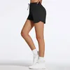 Shorts pour femmes pantalons de yoga en nylon Flare Run élastique Wasit culotte d'entraînement avec poches Sport pour femmes taille haute