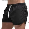 Men's Shorts Summer mens beach shorts swimming shorts quick drying swimming surfboard shorts Y240320