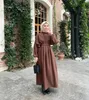 Etnische kleding Elegante Dubai Turkije Tuniekjurk Moslim Islamitisch Gewaad Lange Jurken Voor Vrouwen Saudi Abaya Bescheiden Outfit Bangladesh