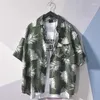 Chemises décontractées pour hommes Tops colorés et chemisiers pour hommes Floral Hawaiian Vêtements drôle imprimé bouton hip hop régulier de haute qualité