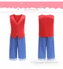 Halloween Boys Pirate King clothes sets children cosplay party performance outfits kids red vest tops with tassel half shorts 2pcs Z4306