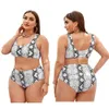 Frauen drängen Bikinis Set Badebekleidung und Größe hoher Taille Badeanzug großes Plussize -Schwimmanzüge baden Strandkleidung 240320