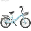 Cyklar rida-ons Wolface Folding Bicyc Bike 18/20 tum Primärskolestudent Lätt aluminiumlegering One-Wheed Strolr Childrens Bike L240319