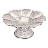 Assiettes magnifiques supports à gâteau de service avec une base pour la décoration de la barre de bonbons argent