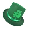 Berets Green Hat For StPatricks Day Festival Decors Irish Holiday Tall Party Headwear Dress Up Fedoras