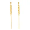 Dangle Earrings MinaMaMa Vintage Stainless Steel Long Chain Drop For Women Girls Circle Stick Geometry Bar Jewelry Gift