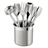 All-clad Specialty Stainless Steel Gadgets 5 Piece Tool Set with Caddy Tools, Kitchen Hacks Sier