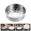 Double Boilers Steamer Basket Insert Flat Skillet Dessert For Dim Sum Stainless Steel Seafood Dumplings Vegetable Tripod