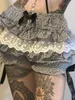 Kvinnors shorts kvinnor lolita blommare söta nivåer rufs tonåringar japanska kawaii pumpa byxor botten