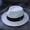 2023 Plus Size Menwomen Panama Brim Straw Hat Summer Fedora Sun Beach High Quality 240311