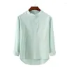 Męskie koszule zwykłe zimne letnie letnie przystojna biała bluzka bawełniana lniana koszula luźna topy z długim rękawem koszulka