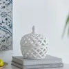 Bouteilles Pot creux en porcelaine blanche de style européen, Vase d'arrangement de fleurs, artisanat en céramique, Pot général en émail de forme spéciale