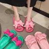 Slippers 2024 EVA Shoes for Women Indoor Floor Floor Soft Ewale Summer Summer Fashion Bow Flip Flops Ladies Zapatos de Jer H240325