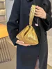 Borsa a mano argentata con coulisse per donna 2024 in paillettes colorate semplici e alla moda sotto le ascelle