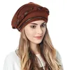 Roupas étnicas Mulheres Muçulmanas Lenço Curto Trança Cor Bloqueando Chapéu Elegante Senhoras Turbante Cap Headwear Cabeça Envoltório Bonnet Turbante Mujer