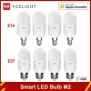 Controle yeelight inteligente lâmpada led m2 bluetooth malha e27 e14 regulável lâmpada de temperatura cor controle app para xiaomi mi casa homekit