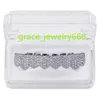 New Design 3A Body Jewelry Ice Crystal Zircon Teeth Rapper Food Grillz