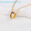 Jewelry Designer Brand Necklaces Four Ring Color Separation and Fortune Changing Treasure Light Fashion Pendant Ceramic Couple Collarbone Chain