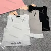 Regatas femininas designer de malha colete colheita topos casual sem mangas sem costas camisas camisetas