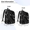 Mochila Marble Art Preto Masculino Escola Estudante Feminino Grande Capacidade Laptop