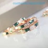 2024 Designer Luxury Brand Jewelry Band Rings Bone Plated 18k Rose Gold Diamond White Fritillaria Narrow Snake Shaped Index Finger Ring