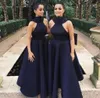 الأنيقة عالية الرقبة العرقيات فساتين العروسة مثير aline bow bow shipper back 2019 prom dress length الكاحل الساتان