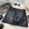 ins Big Girls Pu Leather Chaints Lady Style Teenagers Single Buckle High Weist Princess Skirt Kids Old All-Matching Clothes Z3920