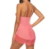 Mulheres sleepwear transparente camisola mulheres tule laço noite vestido sexy lingerie trajes eróticos exótico vestuário roupa interior nighties