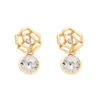 Stud Oorbellen ER-00085 Oostenrijkse kristallen accessoires voor vrouwen Vergulde Koreaanse Rose Flower Drop Groothandel Huwelijkscadeau