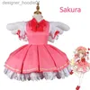 cosplay Costumi anime Card Captor Sakura Gioco di ruolo Lets Go Girl Pink Lolita Dress JP Anime COS Costume Donna Carnevale Gioco di ruolo PartyC24320